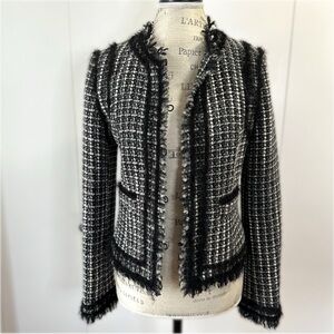 Guess by Marciano Black and White Tweed Blazer Size 8